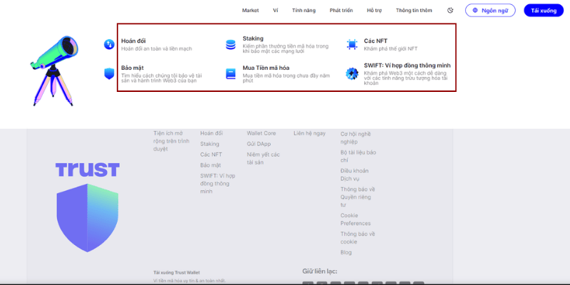Tính Năng Ví Trust