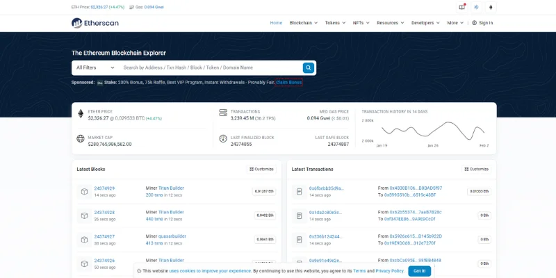 Hướng Dẫn Sử Dụng Etherscan