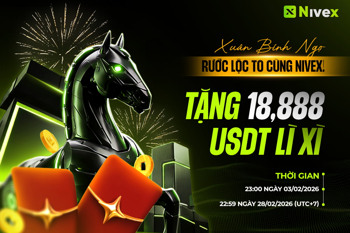 Khai Xuân Đắc Lộc: Nivex Tặng 18.888 Usdt 1 Đăng Ký Tham Gia Khai Xuân Đắc Lộc