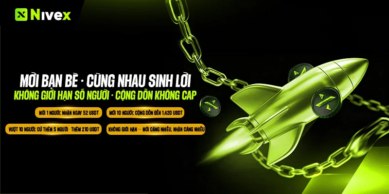 Chương Trình Giới Thiệu Nivex: Mời Bạn Bè Nhận Ngay USDT!
